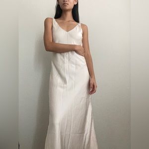Line and Dot Satin Slip Dress